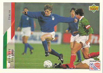 Giuseppe Signori Italy Upper Deck World Cup 1994 Eng/Ger #127